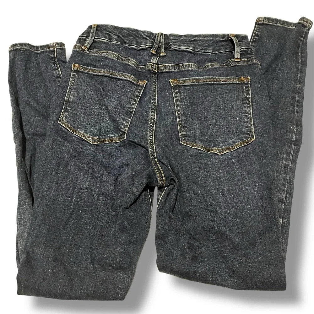 Good American Women's 6/28 Good Waist Stretch High Rise Button Fly Blue Jeans - Picture 5 of 7